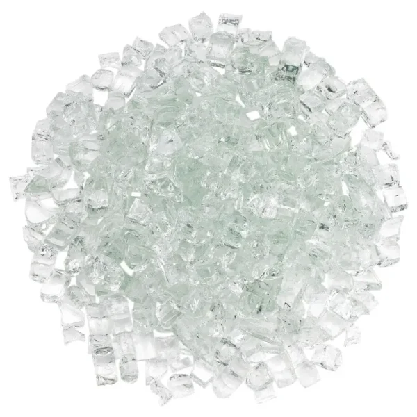 1/2 Inch Clear Classic Fire Glass