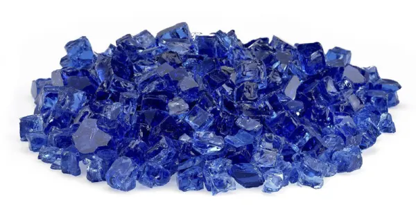 A 10 lb Bag of Starfire Classic Fire Glass Cobalt Blue Classic Fire Glass - size 1/2 Inch glass