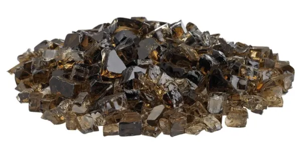 A 10 lb Bag of Starfire Classic Fire Glass Copper Classic Fire Glass -1/2 Inch