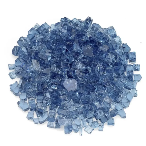 1/2 Inch Pacific Blue Classic Fire Glass