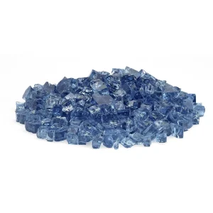 Pacific Blue Classic Fire Glass - size 1/2 Inch glass