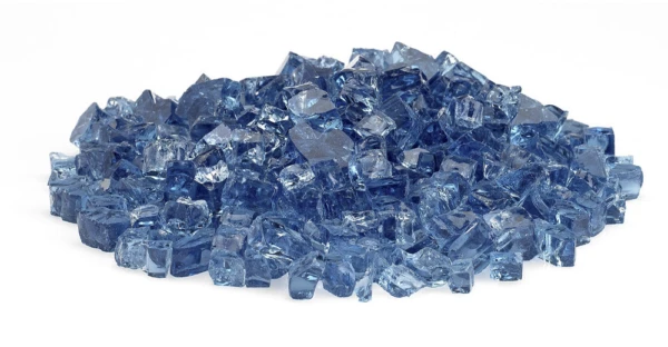 A 10 lb Bag of Starfire Classic Fire Glass Pacific Blue Classic Fire Glass -1/2 Inch