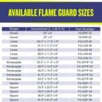 American Fire Glass Wind Guards dimensions