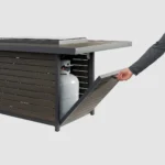 Brooks Gas Fire Pit Table with Gas Bottle Door