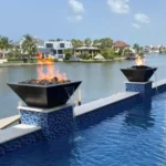 Poolside Fire & Water Bowl with Scupper