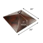 HPC Sierra Copper Fire Pit Cover Dimensions