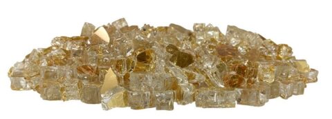 1/2" Gold Reflective Fire Glass for fire pits and fireplaces
