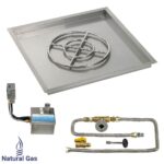 Square Fire Pit Kit | Drop In Pan | S.I.T. Electronic Ignition