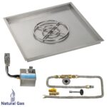 Square Fire Pit Kit | Drop In Pan | S.I.T. Electronic Ignition