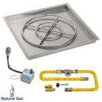 Square Fire Pit Kit | Drop In Pan | S.I.T. Electronic Ignition
