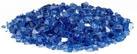 1/4 Inch Cobalt Reflective Fire Glass - American Fire Glass