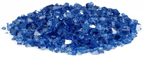 1/4 Inch Cobalt Reflective Fire Glass - American Fire Glass