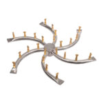 Square Drop-In Fire Pit Pan with SS Triple S Bullet Burner by The Outdoor Plus