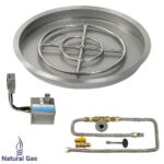 American FireGlass Round Drop In Tray with S.I.T. Electronic Ignition