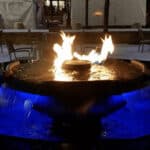 Evolution 4 Scupper Hammered Copper Fire and Water Bowl / HPC Fire