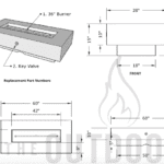 60 Inch Del Mar Fire Pit OPT-DEL6028 / The Outdoor Plus