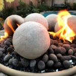Cottage White Lite Stone Ball Set AFG-FBL-CW