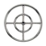 Stainless Steel Fire Pit Burner Double Ring - 12 inch