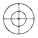 American Fire Glass Fire Pit Burner Double Ring 12"