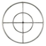American Fire Glass Fire Pit Burner Double Ring 24"