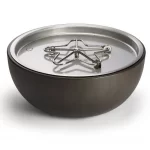 HPC Fire Aluminum Fire Pit Walnut Finish