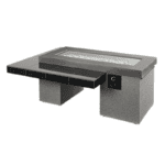 Black Uptown Linear Gas Fire Pit Table UPT-1242