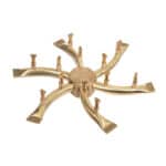 Square Drop-In Fire Pit Pan with Brass Triple S Bullet Burner