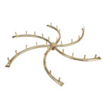Square Drop-In Fire Pit Pan with Brass Triple S Bullet Burner
