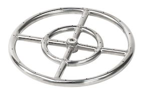 Double Ring Stainless Steel Round Fire Pit Burner