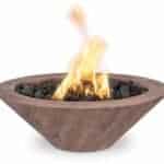 Cazo 24 Inch Wood Grain Fire Bowl - GFRC Concrete - The Outdoor Plus