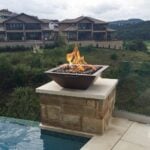 Maya Copper Fire and Water Bowl 24 Inches Square The Outdoor Plus