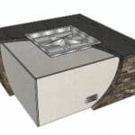 The Outdoor Plus OPT-S36 Ready-to-Finish Square Fire Pit Kit 36x36 Inch