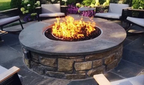 Ready-to-Finish Square Table Fire Pit Form by The Outdoor Plus