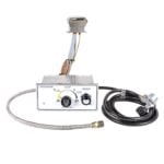 Round Flat Fire Pit Kit Triple S Bullet Burner and Flame Sense Spark Ignition