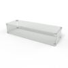 Rectangular Glass Fire Pit Wind Guard - The Outdoor Plus