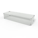 Rectangular Glass Fire Pit Wind Guard - The Outdoor Plus