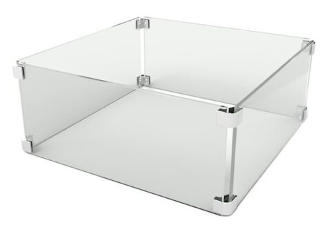 Square Fire Pit Wind Guard - The Outdoor Plus