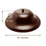 HPC Tall Round Aluminum Fire Pit Covers in Copper Vein