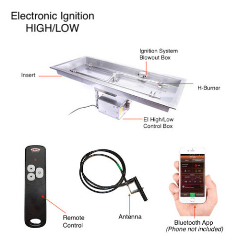 HPC Electronic Ignition Rectangle Insert H Burner