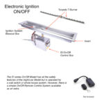 HPC Linear Fire Pit Trough Inserts with Electronic Ignition - Torpedo