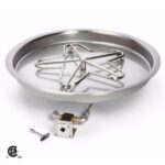 HPC Round Match Lit Fire Pit Kit with Drop In Pan and Penta Burner