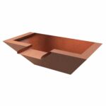 Maya Copper Water Bowl with Scupper-Wall Mounted