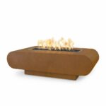 The La Jolla Corten Steel Gas Fire Pit by the Outdoor Plus