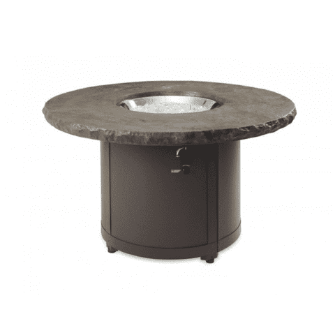 Marbleized Noche Beacon Chat Height Gas Fire Pit Table