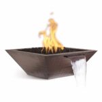 Maya Copper Fire and Water Bowl 24 Inches Square The Outdoor Plus