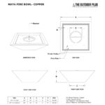 Maya Fire Bowl 24 Inch Square The Outdoor Plus