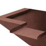Maya Copper Water Bowl with Scupper-Wall Mounted