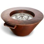 Mesa Hammered Copper Gas Fire and Water Bowl by HPC