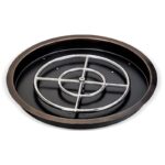 25" Bronze Oil Rubbed Round Drop In Fire Pit Pan