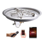 HPC Round Fire Pit Insert Torpedo Burner - Electronic Ignition